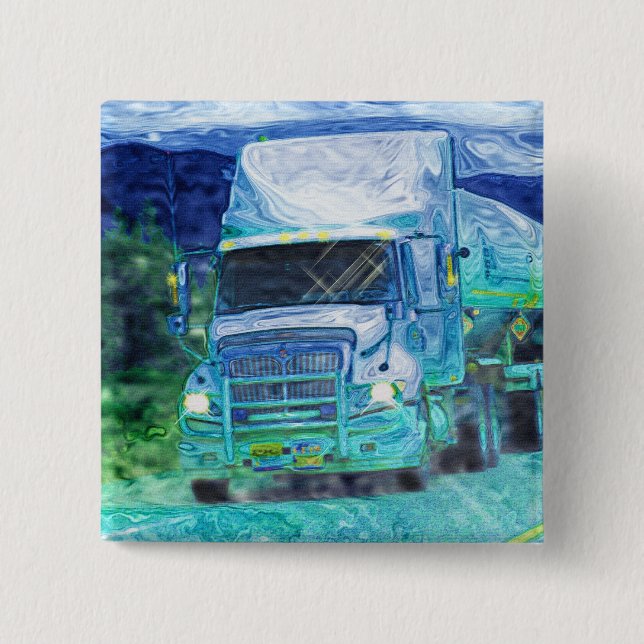 BIG RIG LORRIES & TRUCKS for Truck-lovers Pinback Button (Front)