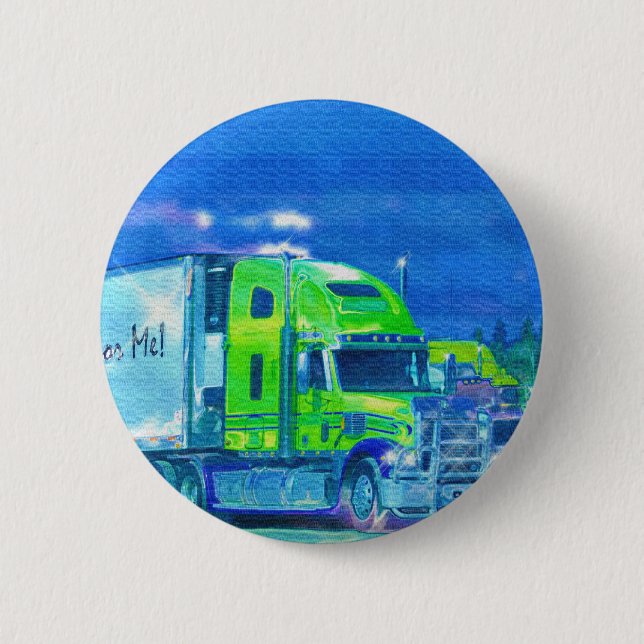 BIG RIG LORRIES & TRUCKS for Truck-lovers Pinback Button (Front)