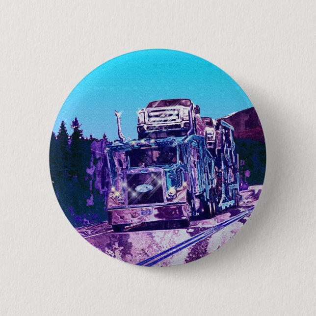 BIG RIG LORRIES & TRUCKS for Truck-lovers Pinback Button (Front)