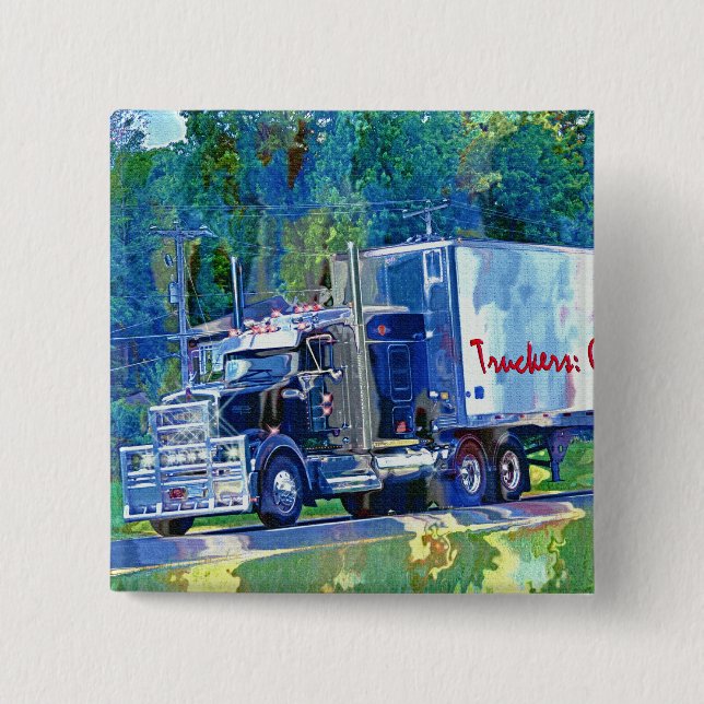 BIG RIG LORRIES & TRUCKS for Truck-lovers Pinback Button (Front)