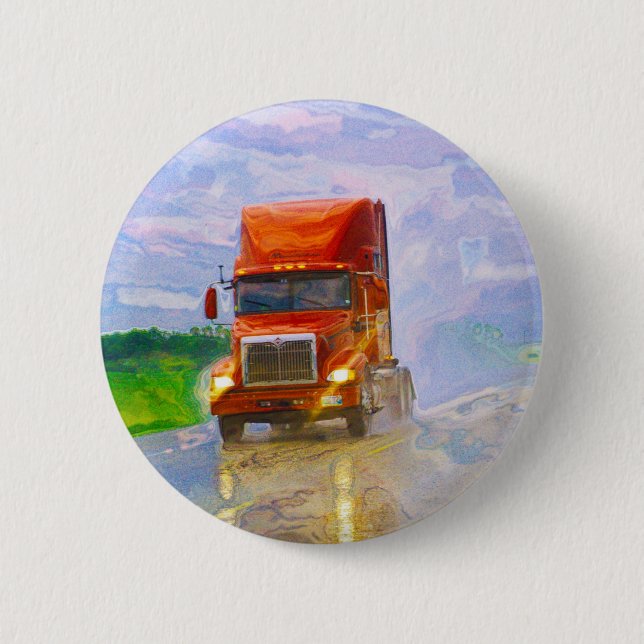 BIG RIG LORRIES & TRUCKS for Truck-lovers Pinback Button (Front)