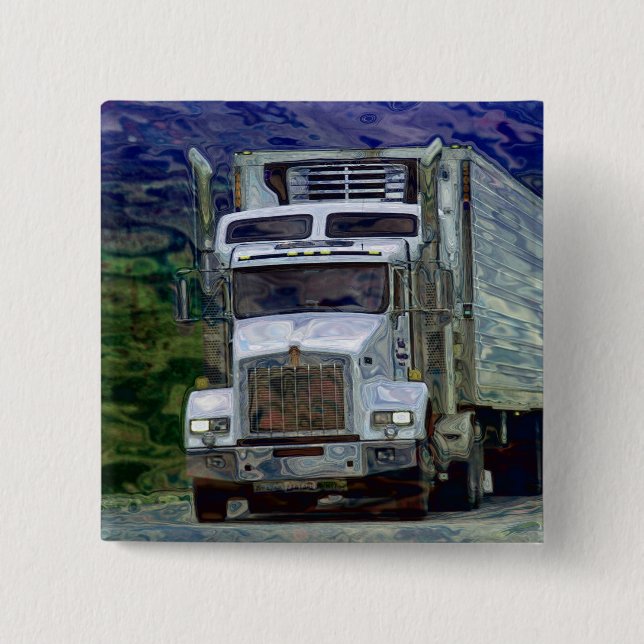 BIG RIG LORRIES & TRUCKS for Truck-lovers Pinback Button (Front)