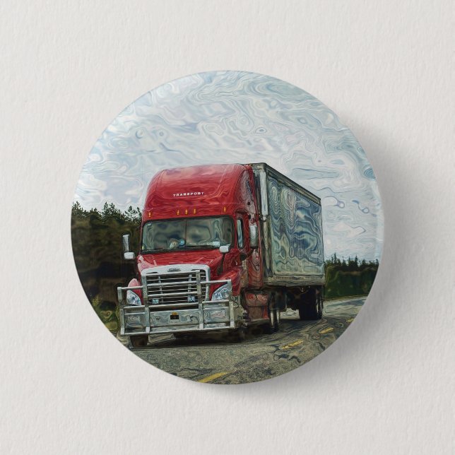BIG RIG LORRIES & TRUCKS for Truck-lovers Pinback Button (Front)