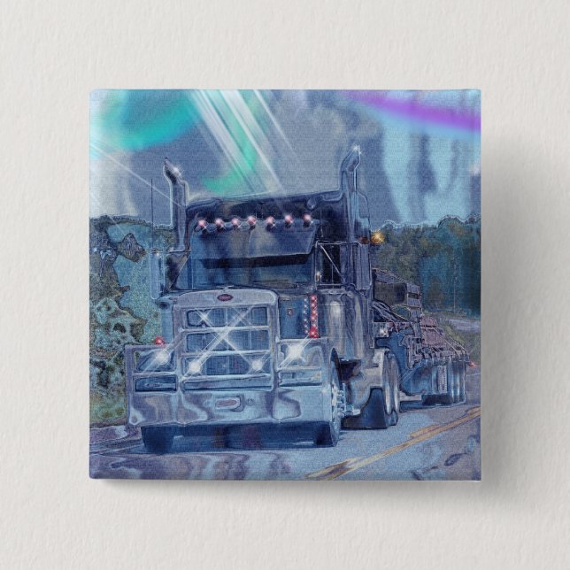 BIG RIG LORRIES & TRUCKS for Truck-lovers Pinback Button (Front)