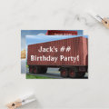 Big Rig Semi Truck Birthday Party Invitations | Zazzle