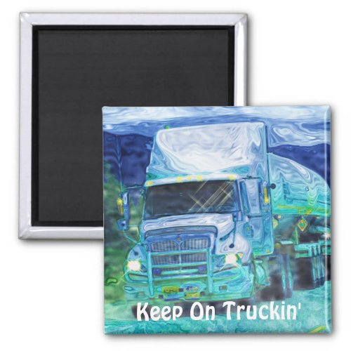 Big Rig Truck Drivers Truckin Magnet