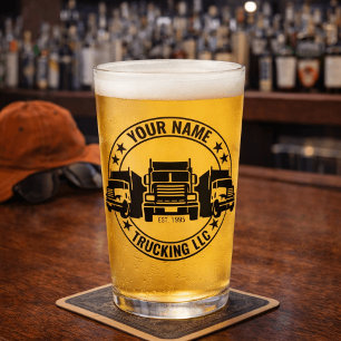 Big Rig Trucker Semi Truck Driver Trucking Glass