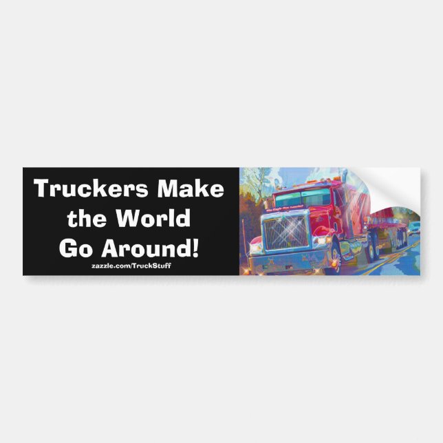 Big Rig Truckers Freightliner Bumper Sticker (Front)