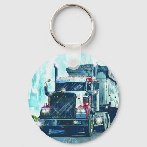 Big Rig Truckers Lorry Design for Truck_lovers Keychain