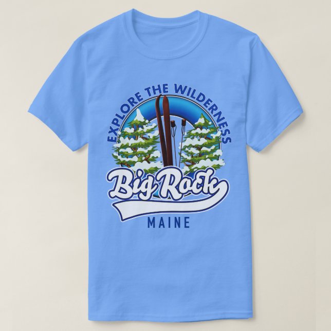 Big Rock Maine ski travel T-Shirt (Design Front)