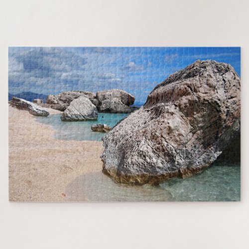 Big rocks at Cala Mariolu beach on Sardinia island Jigsaw Puzzle