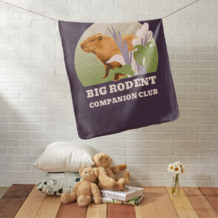 Big Rodent Companion Club Capybara Baby Blanket