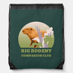 Big Rodent Companion Club Capybara Drawstring Bag