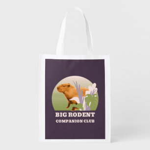 Big Rodent Companion Club Capybara Grocery Bag