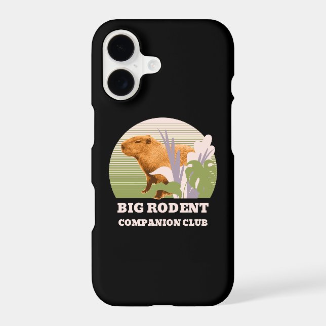 Big Rodent Companion Club Capybara iPhone Case (Back)