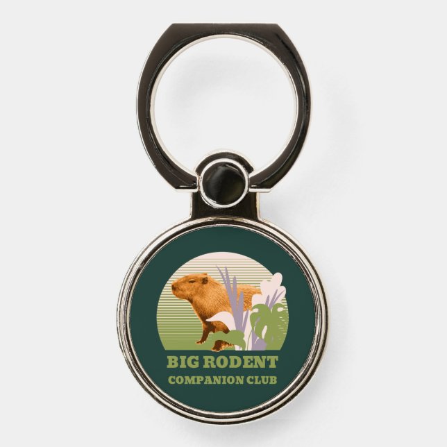 Big Rodent Companion Club Capybara Phone Ring Stand (Front)