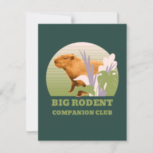 Big Rodent Companion Club Capybara Postcard