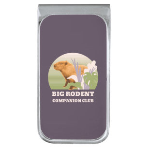 Big Rodent Companion Club Capybara Silver Finish Money Clip