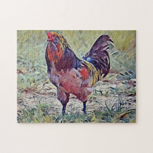 Big Rooster Art Puzzle