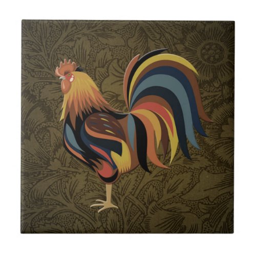 Big Rooster On The Country Farm Deco Ranch Art Tile