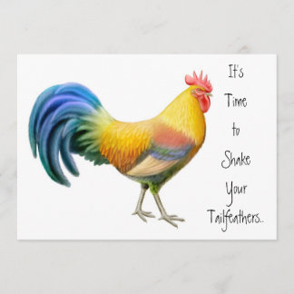 Big Rooster Party Invitation