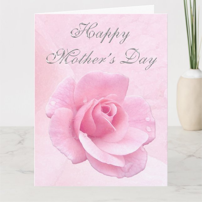 BIG Rose Custom Beautiful Mother's Day Cards (Front)