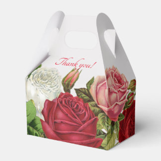 Big Roses Thank You Party Wedding Favor Box