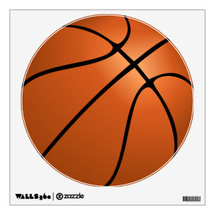 Big Round Basketball Wall Decal