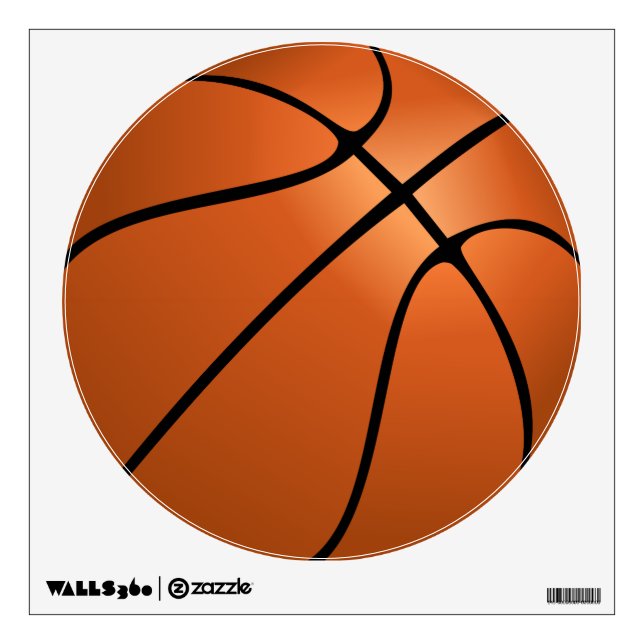 Big Round Basketball Wall Decal (Front)