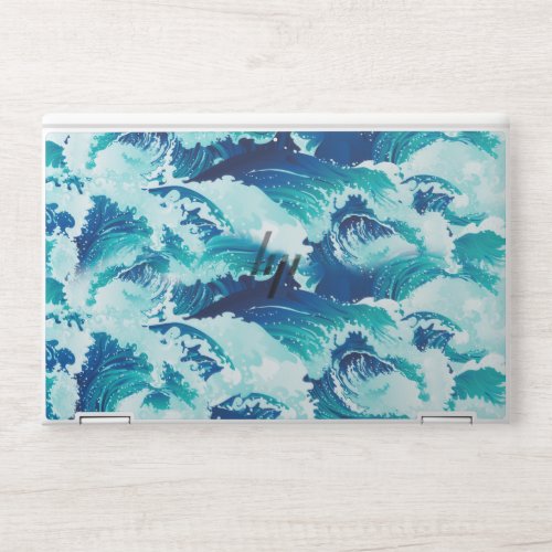 Big rushing sea or ocean waves design HP laptop skin