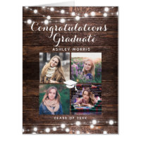 Big Rustic Congratulations Graduate Photo Collage