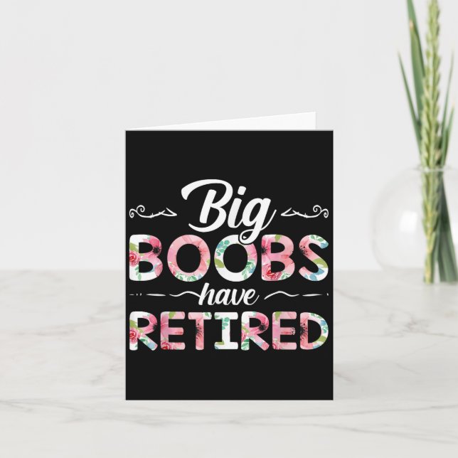 Big S Have Retired Funny Breast Reduction Surgery  Card (Front)