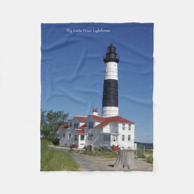 Big Sable Point Lighthouse fleece blanket (Front)