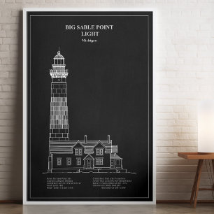 Big Sable Point Lighthouse - Michigan – PD Poster