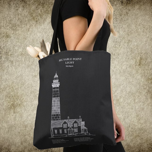 Big Sable Point Lighthouse - Michigan – PD Tote Bag (Big Sable Point Lighthouse - Michigan – PD. Tote Bag)