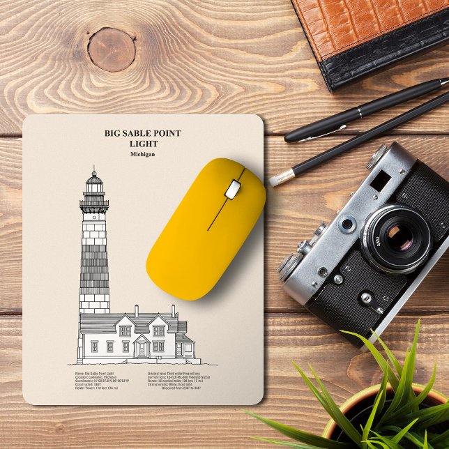 Big Sable Point Lighthouse - Michigan - SBD Mouse Pad (Creator Uploaded)