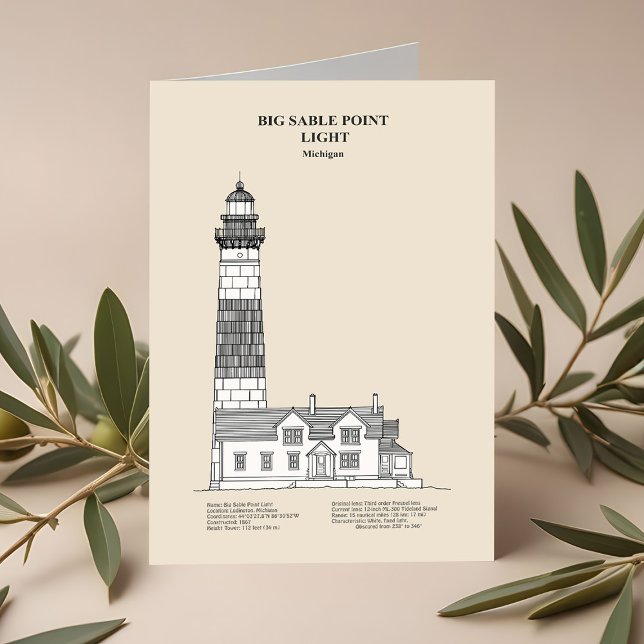Big Sable Point Lighthouse - Michigan - SBD Thank You Card (Creator Uploaded)
