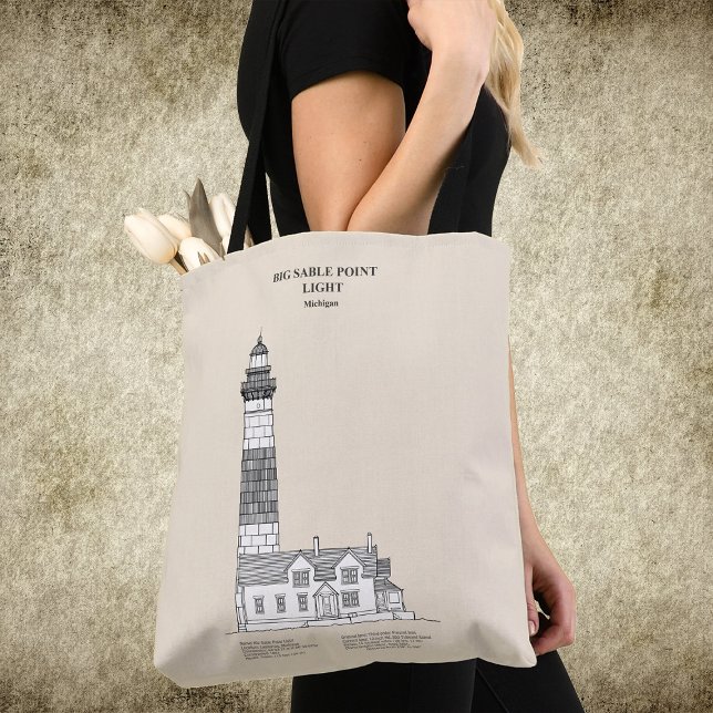Big Sable Point Lighthouse - Michigan - SBD Tote Bag (Big Sable Point Lighthouse - Michigan - SBD. Tote Bag)