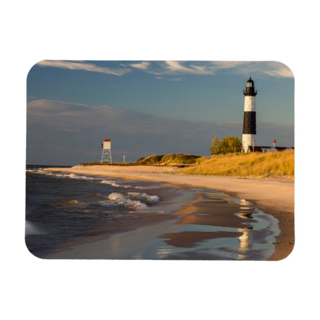 Big Sable Point Lighthouse On Lake Michigan 2 Magnet (Horizontal)