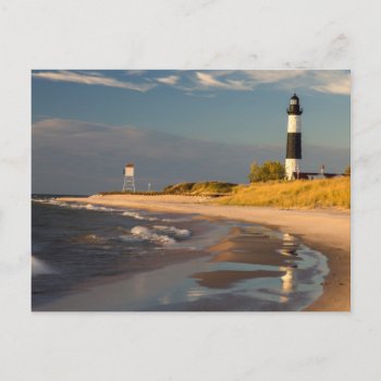 Big Sable Point Lighthouse On Lake Michigan 2 Postcard by tothebeach at Zazzle