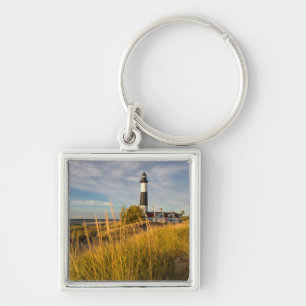 Big Sable Point Lighthouse On Lake Michigan Keychain