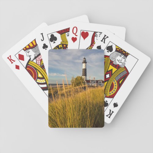 Big Sable Point Lighthouse On Lake Michigan Poker Cards