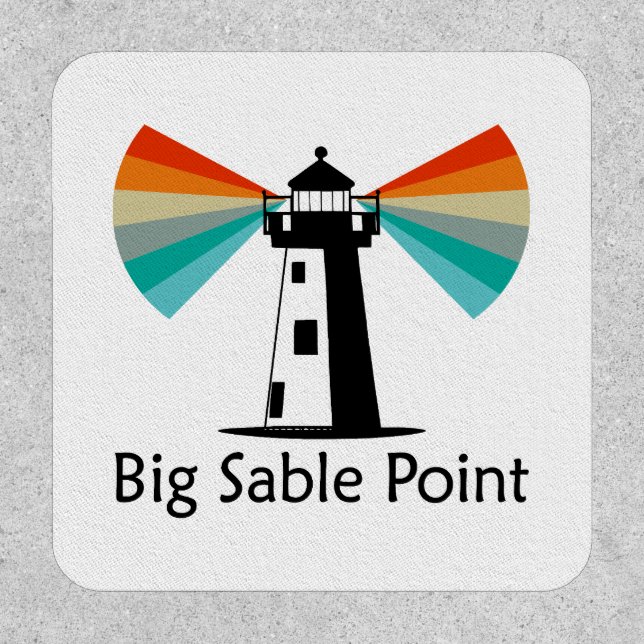 Big Sable Point Lighthouse Rainbow Patch (Front)
