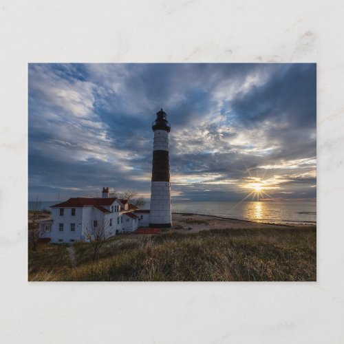 Big Sable Point Spring Sunset Postcard