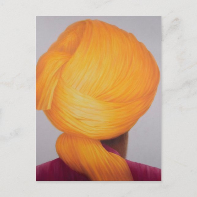 Big Saffron Turban Postcard (Front)