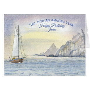 Big Sail Into An Amazing Year Fun Birthday Card