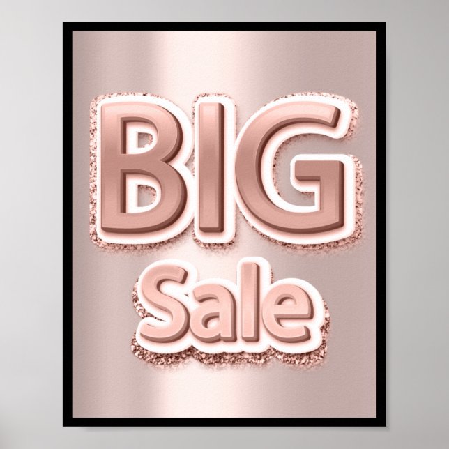 Big Sale End Of Season Promotional Poster Rose (Front)