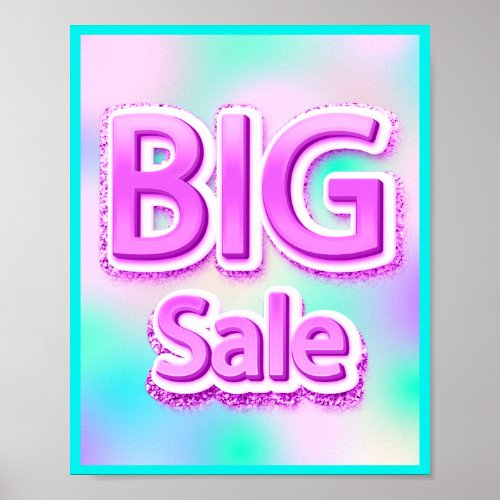 Big Sale Pink End Of Season Promotional Poster