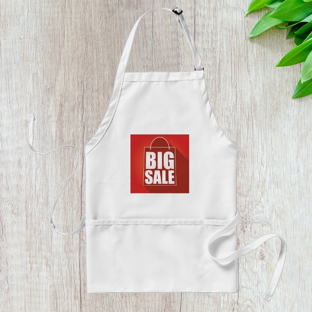 Big Sale Red Retail Bag Design Adult Apron (Creator Uploaded)