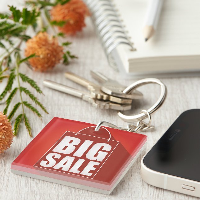 Big Sale Red Retail Bag Design Keychain (Creator Uploaded)